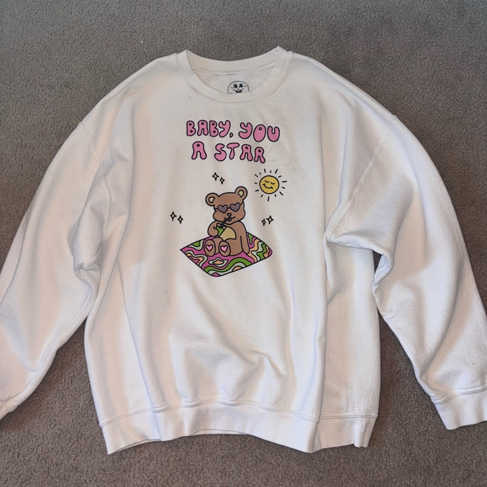 PacSun White Graphic Sweatshirt